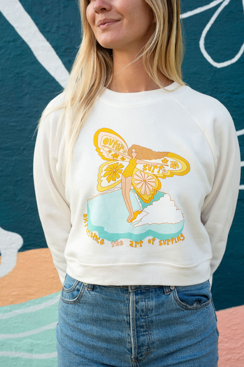 Womens Butterfly Logo Crewneck