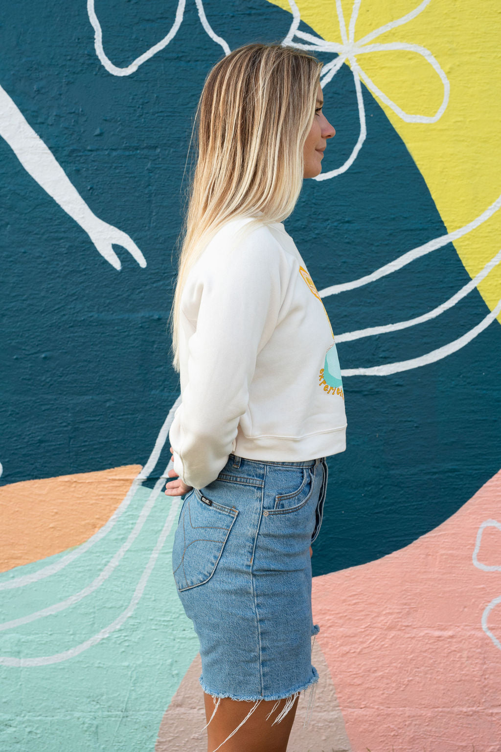 Womens Butterfly Logo Crewneck