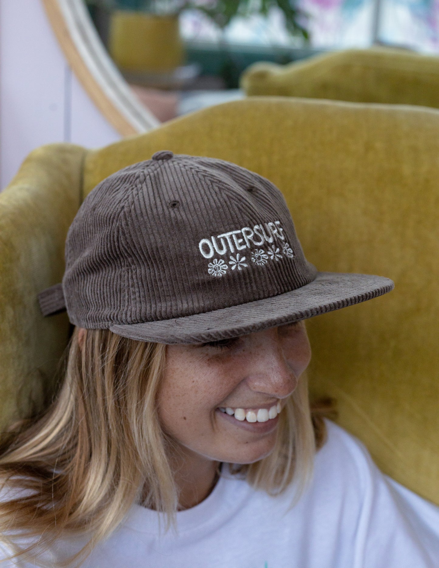 Cord Flat Brim Hat