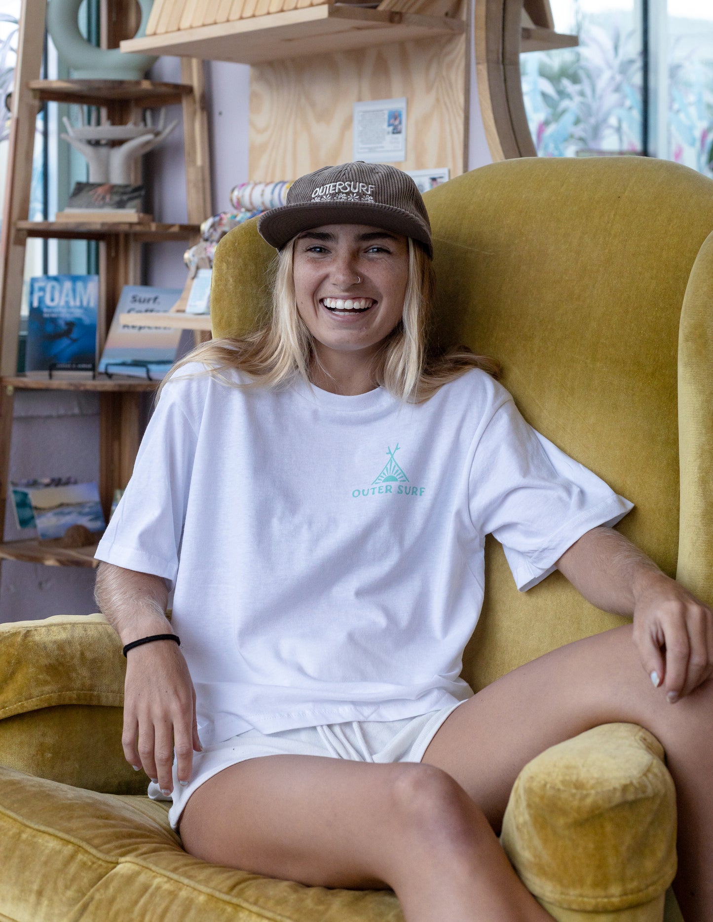 Cord Flat Brim Hat