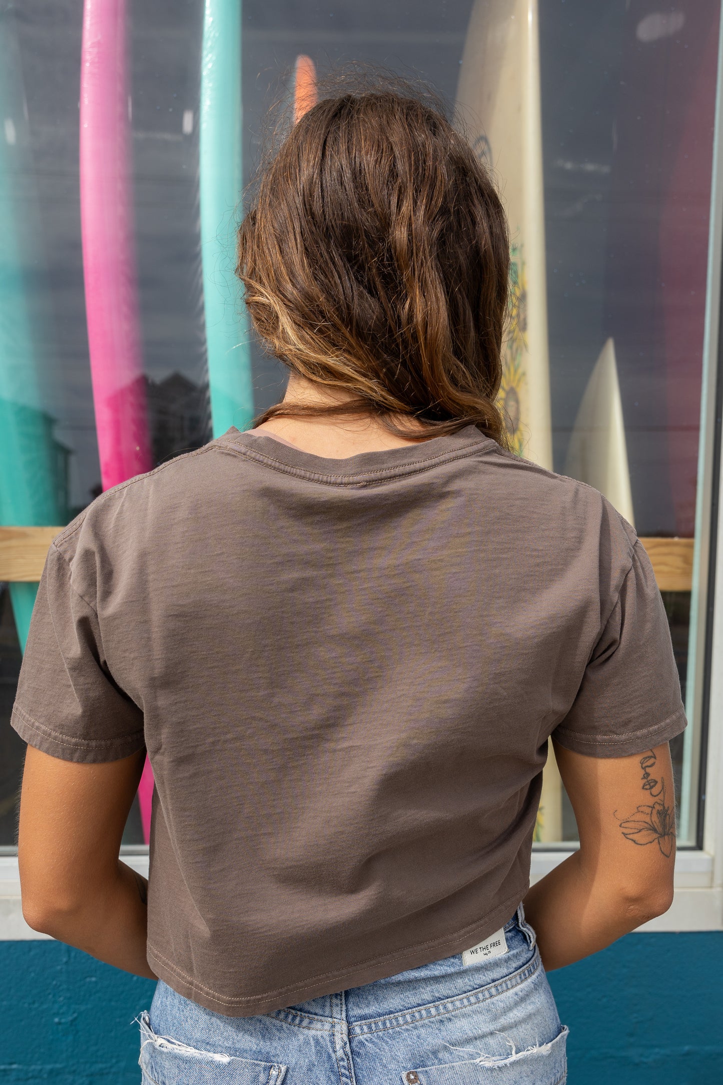 Brown Teepee Crop Tee