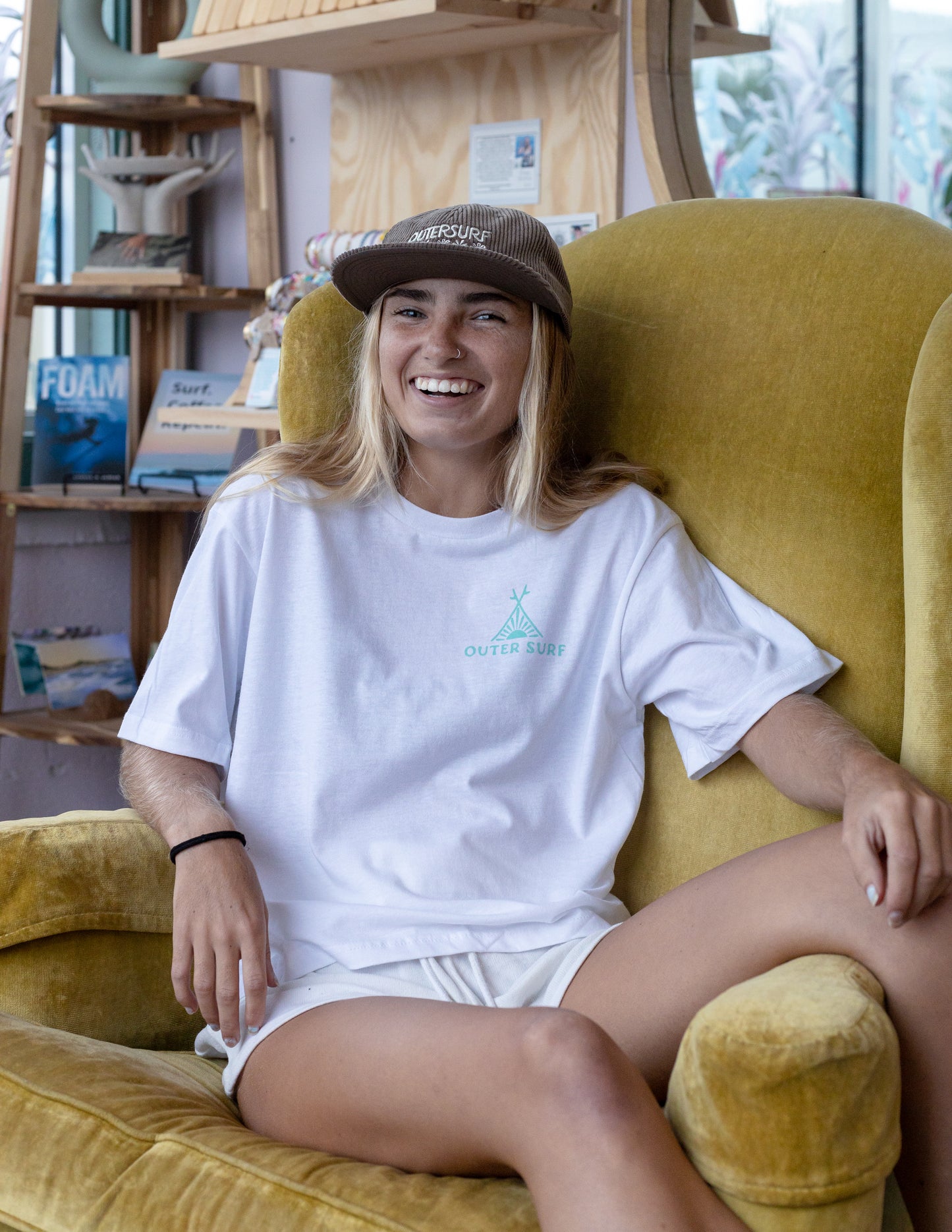 Cord Flat Brim Hat